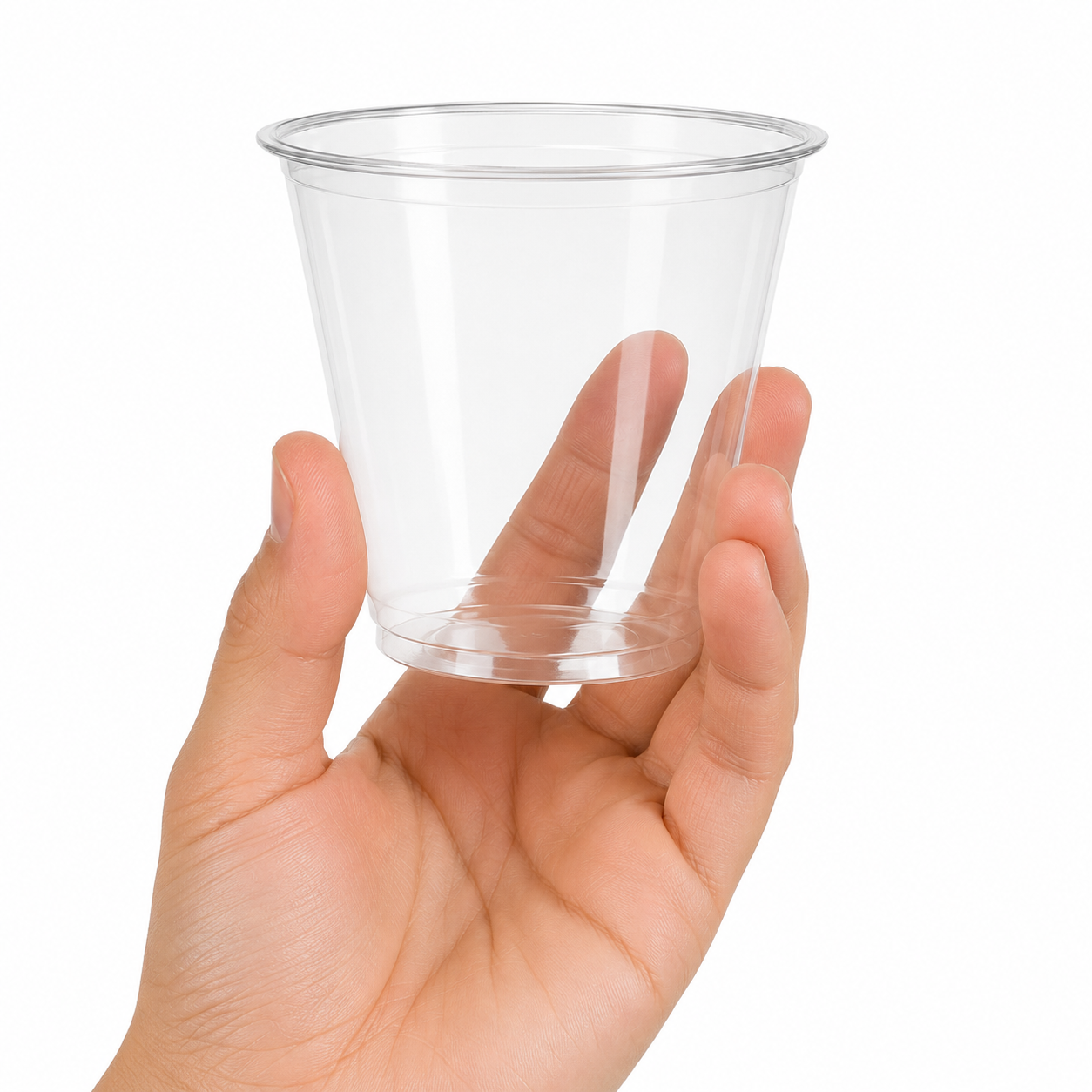 Clear Plastic Squat Cold Cups, 9 oz, PET, ...