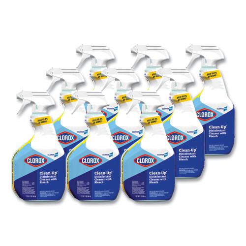 Clorox Clean-Up Disinfectant Cleaner with Bleach, 32 oz Smart Tube Spray, 9/Carton