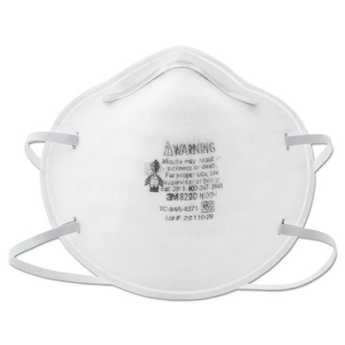 3M™N95 Particle Respirator 8200 Mask, 20/box