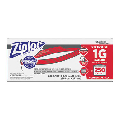 Ziploc storage bags 1 gallon 1.75 mil case of 250 bags SJN682257