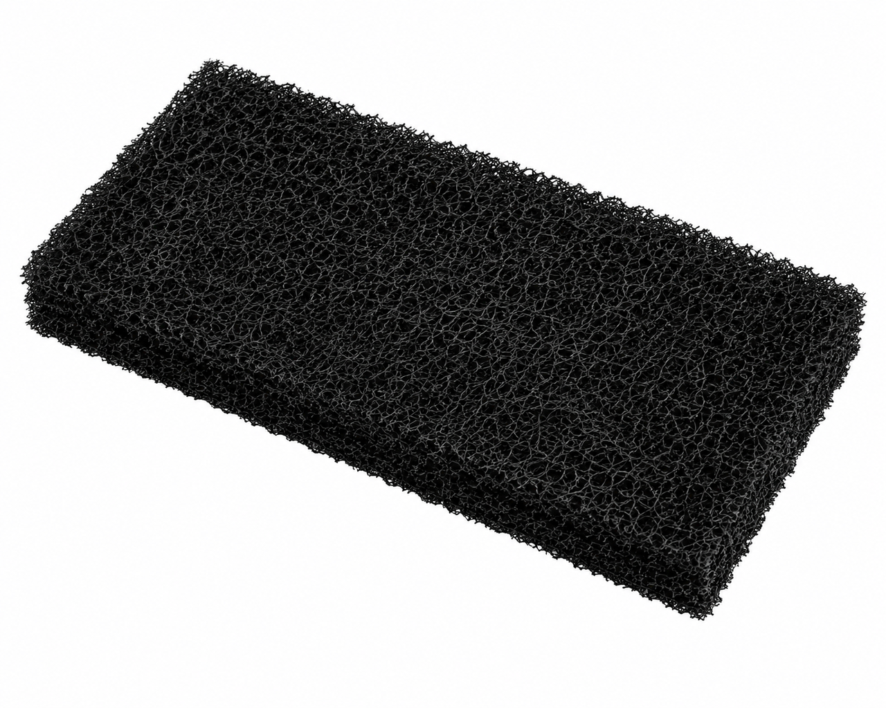 Heavy Duty Black Utility Pads, 4" x 10", 5 Pads/Pack
