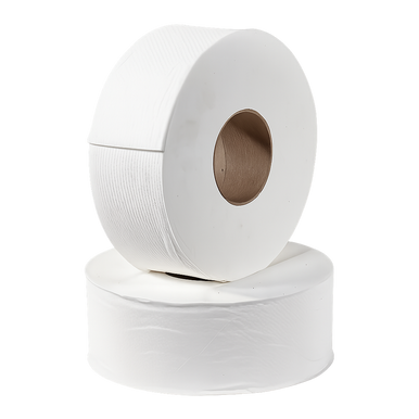 Janitors Finest 9" Jumbo 2 Ply Bath Tissue - 3.3" x 1000', 12 Per case (5201)