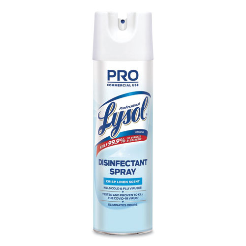 Professional LYSOL® BrandDisinfectant Spray, Crisp Linen, 19 Oz Aerosol Spray, 12/carton