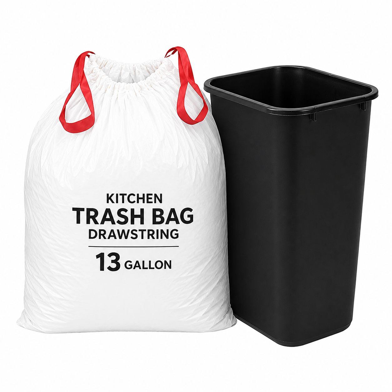 Janitors Finest ®, Drawstring Trash Liners 24 x 27", 13 Gallon, 1.0 Mil, White, 250/BX (LD242410WD)
