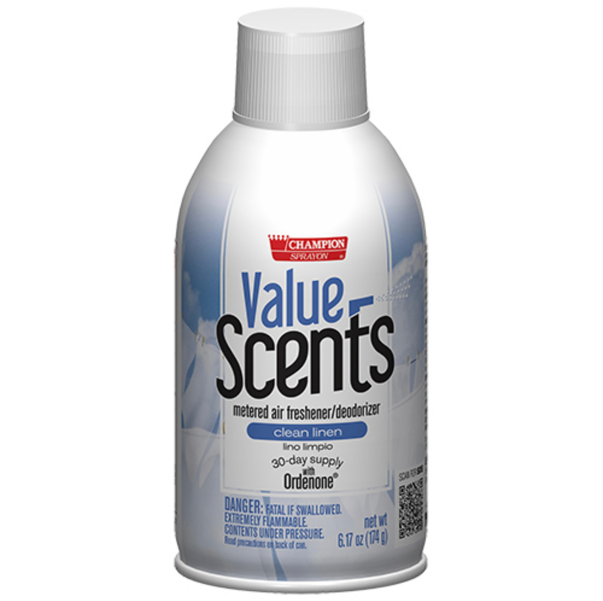 CHASE PRODUCTS VALUE SCENTS, METERED SPRAY, CLEAN LINEN, 6.17 OZ, 12/CT (4385374)