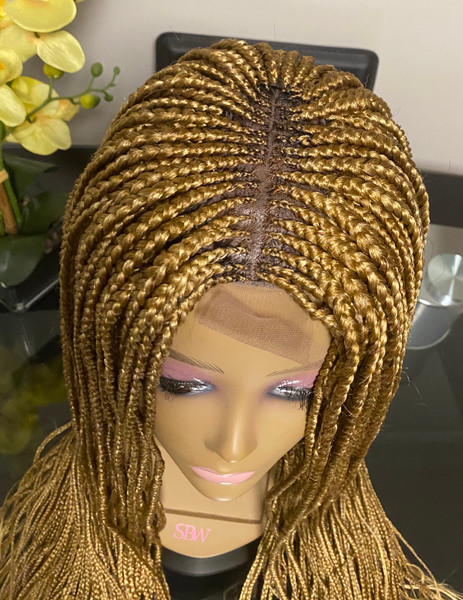 Hand-Braided Realistic Box Braid Lace Frontal Wig