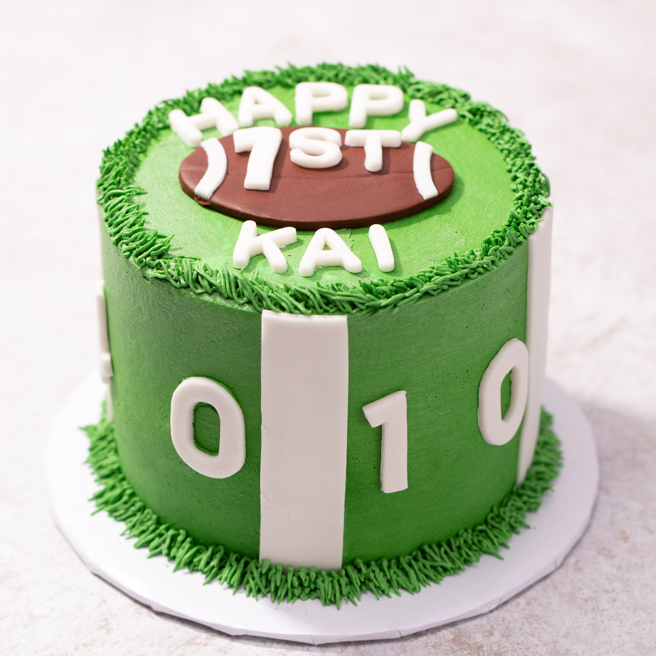 Football field cake 3d on a white background. | CanStock