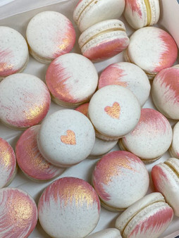 Gold Brushed Macarons
