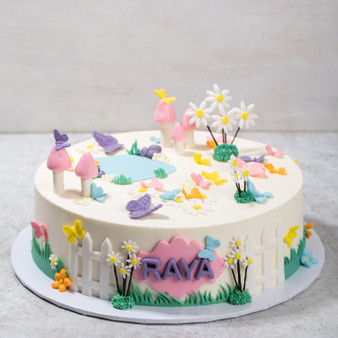 Butterfly Garden Cake