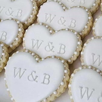 Heart Initials Cookies