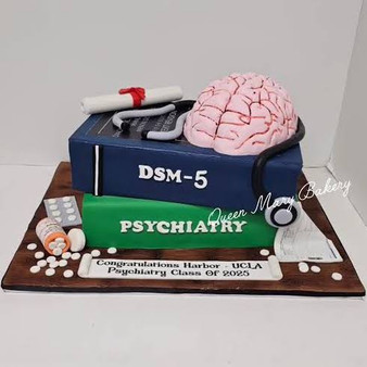 Psychiatry Books Cake