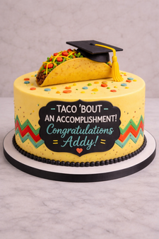 Taco Graduation Cake
