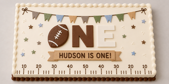 ONE Football Sheet Cake