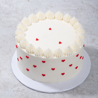 Sprinkled Hearts Cake