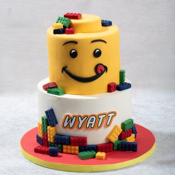 Lego Head Cake