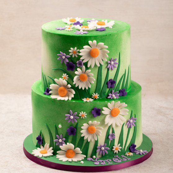 Tinkerbell Daisies Cake