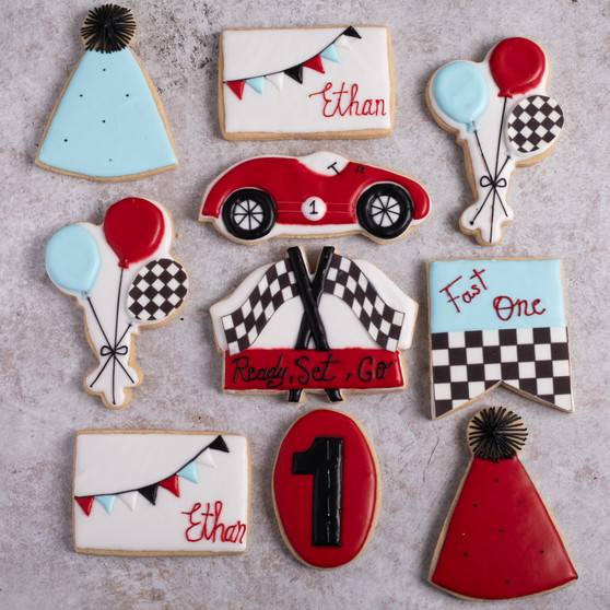 Vintage Racer Track Cookies
