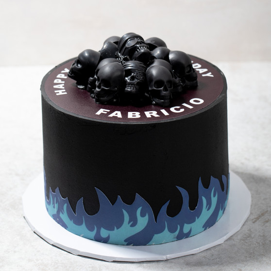 Fire Skull Cake