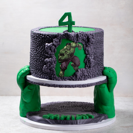 Hulk Floating Cake