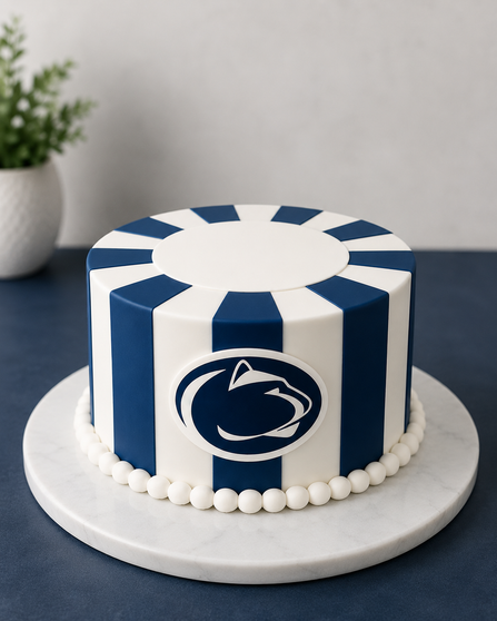 Penn State Stripes Cake