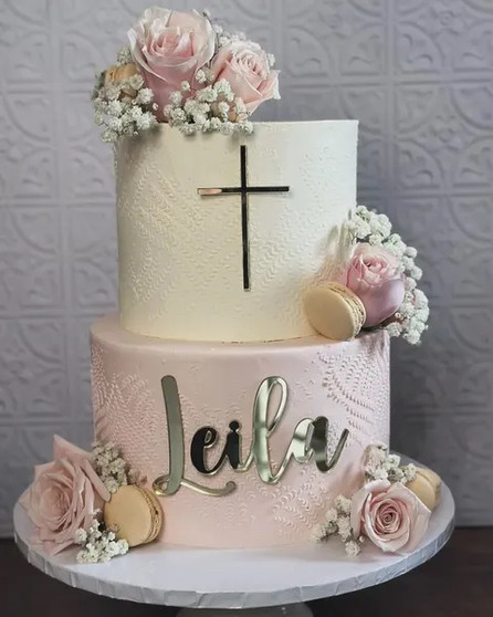 Baptism Textured Cake