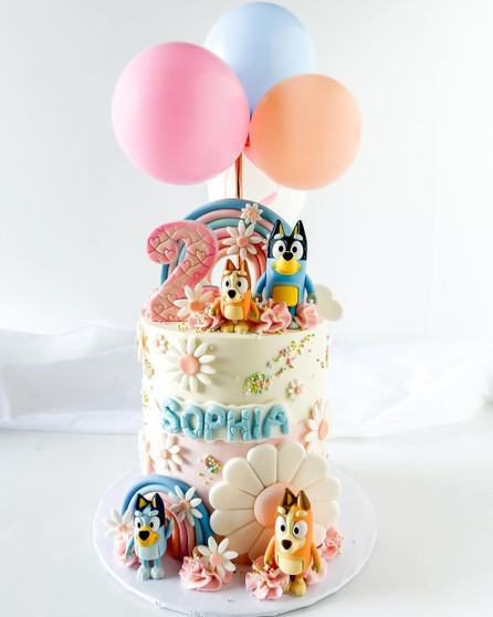 Pastel Bluey Cake