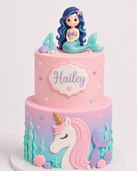 Mermaid Unicorn Cake