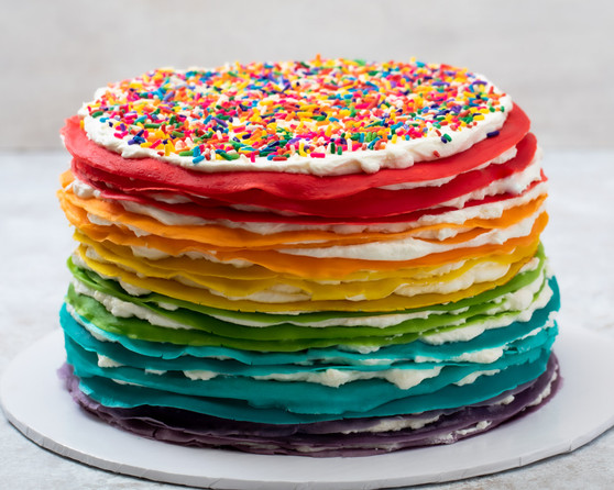 Rainbow Crêpe Cake