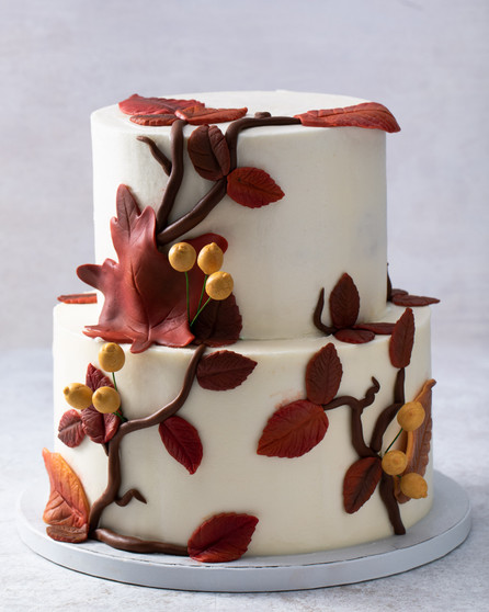 Fall Leaves Cake