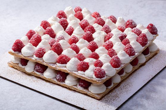 Raspberry Millefeuille Cake