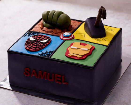 Avengers Square Cake