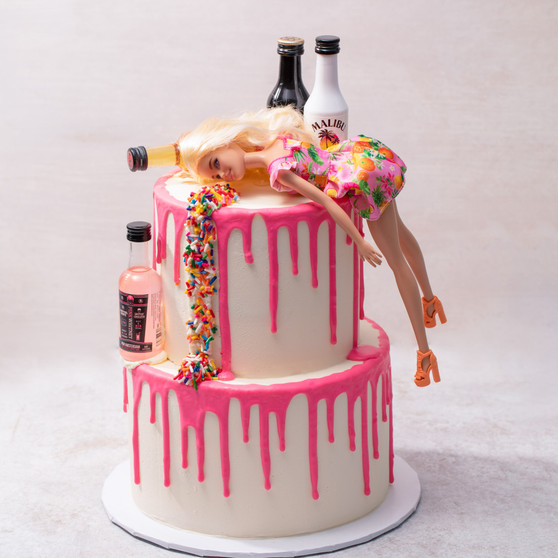 Drunk Barbie 21 Cake