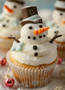 Melting Snowman Cupcakes