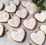 Bridal Initials Heart Cookies