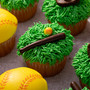 Softball Cupcakes
