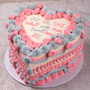 Victorian Icing Heart Cake
