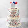 Red White Blue Sprinkles Cake