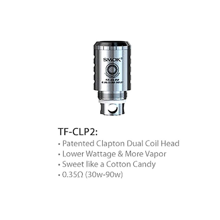 authentic smoktech tf clp2 coil heads for tfv4 tfv4 mini silver 035 ohm ecigforlife
