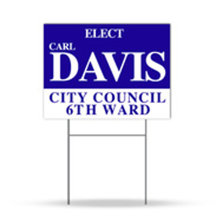 One Color Yard Signs