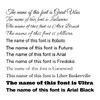 Sample Fonts - Group 1