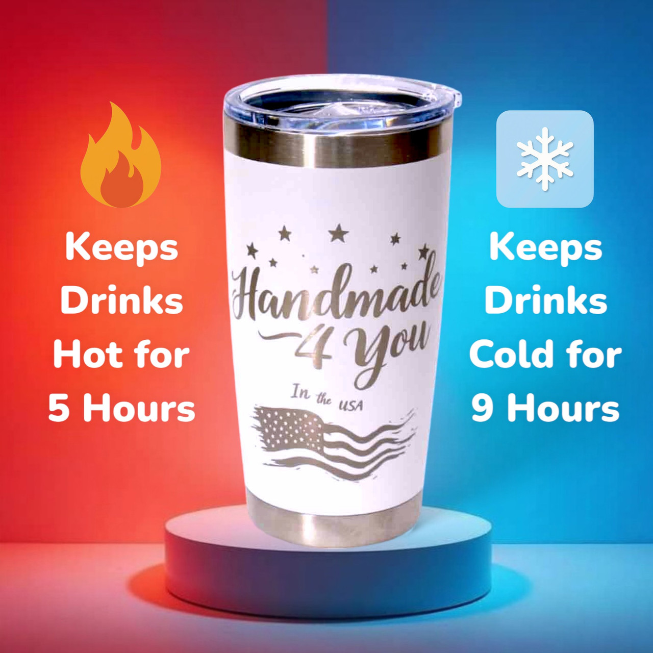 'Birthday Joy', Stainless Steel Tumbler, 20 Oz., Choose Your Color, Made4You