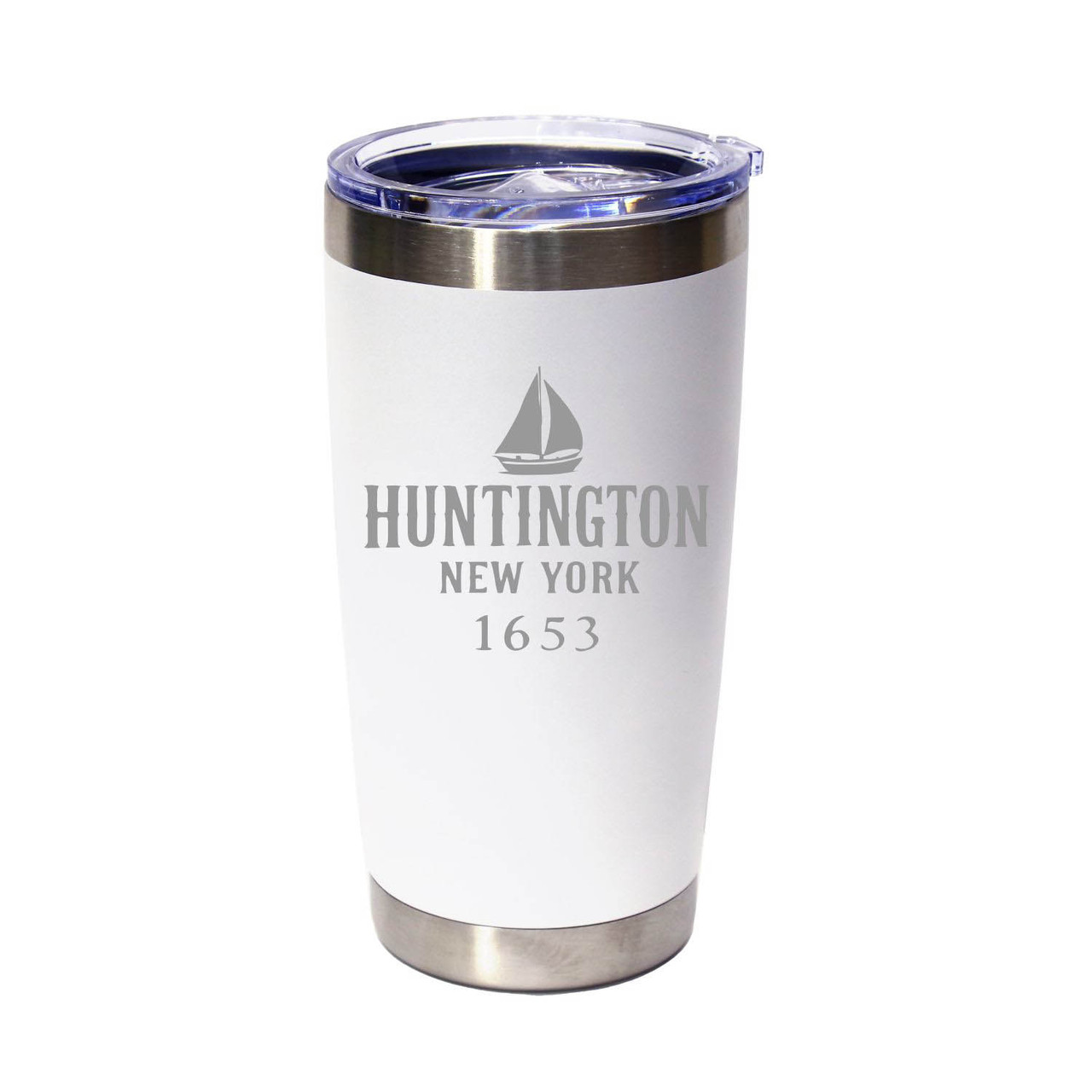 Huntington New York', Stainless Steel Tumbler, 20 Oz., Choose Your Color, Made4You