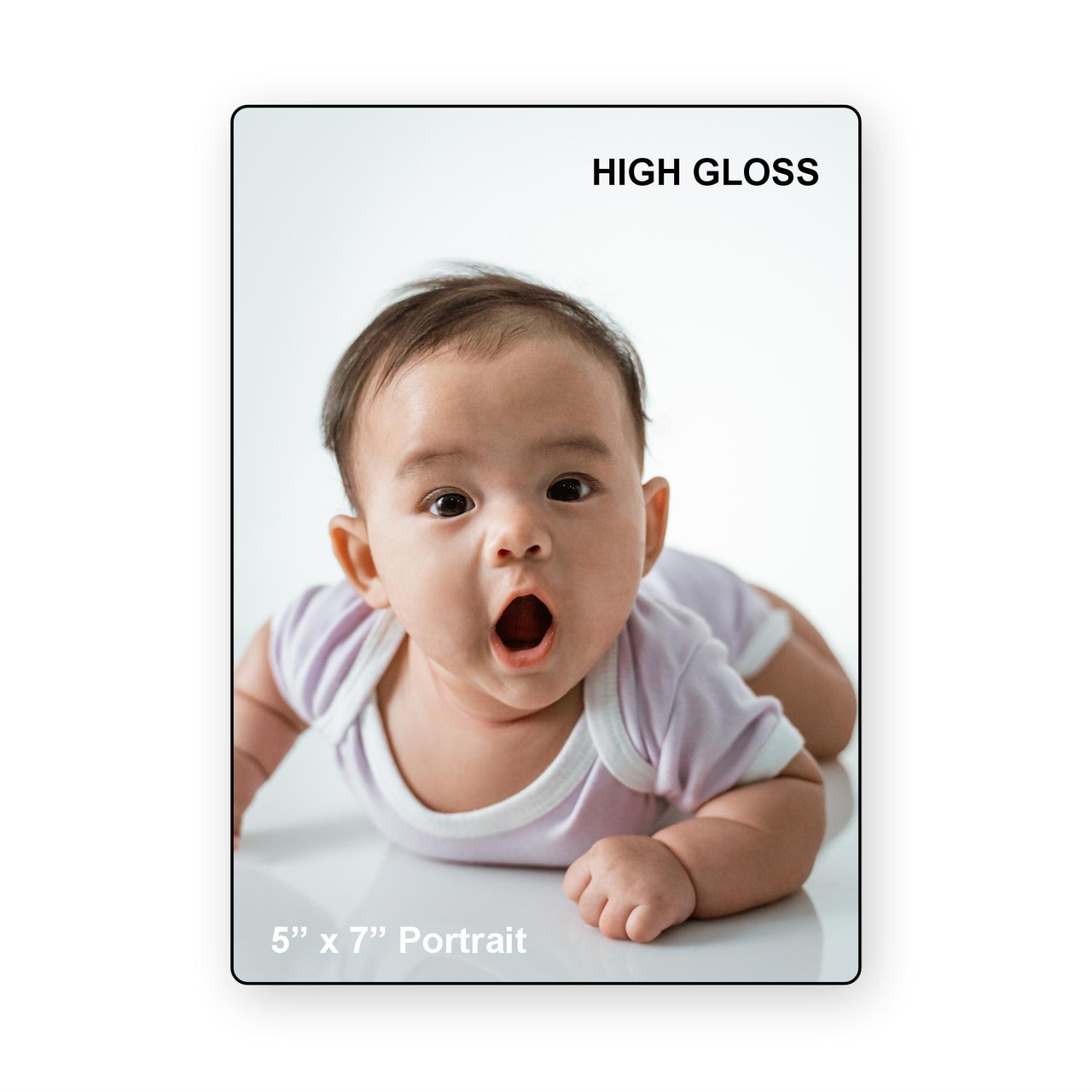 LumaPixx, Custom Metal Photo Print, 5" x 7" Portrait, Printed on High Gloss ChromaLuxe® Aluminum