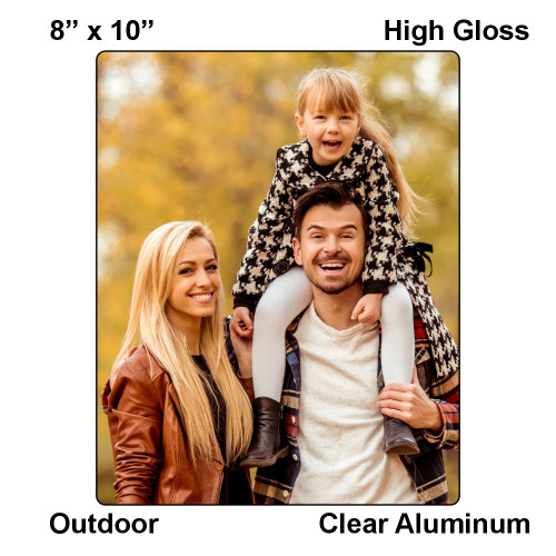 LumaPixx,  8" x 10", High Gloss, Clear Aluminum, Outdoor Custom Metal Photo Print