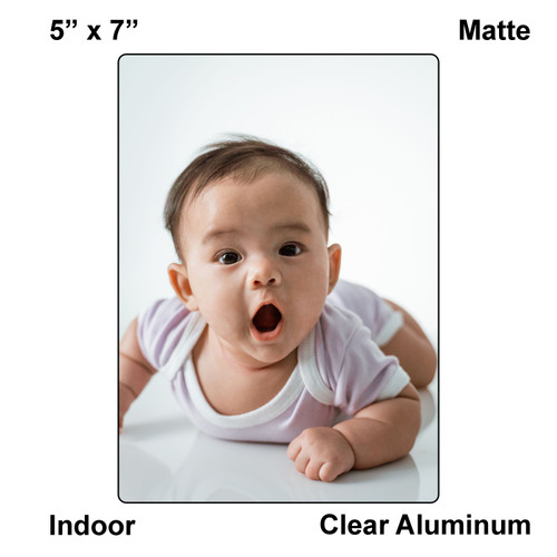 LumaPixx,  5" x 7", Matte, Clear Aluminum, Indoor Ultra Custom Metal Photo Print