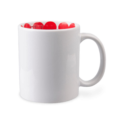 Made 4 You, Personalized Ceramic Coffee Mug, with Heart Design Inside,11 Oz.