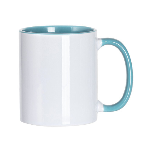Made 4 You, Personalized Ceramic Coffee Mug, Ocean Blue Inner Color, 11 Oz.