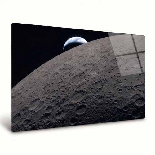 LumaPixx, Artemis II "A Setting Earth" Metal Photo Print, Stunning Photo Printed on a High Gloss Chromaluxe Metal Photo Panel. Choose Your Size