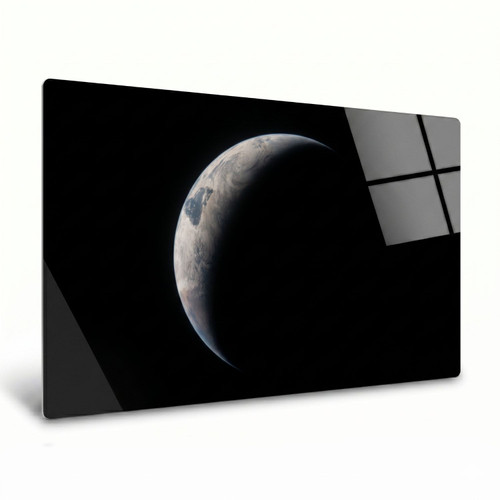 LumaPixx, Artemis II "Mother Earth" Metal Photo Print, Stunning Photo Printed on a High Gloss Chromaluxe Metal Photo Panel. Choose Your Size