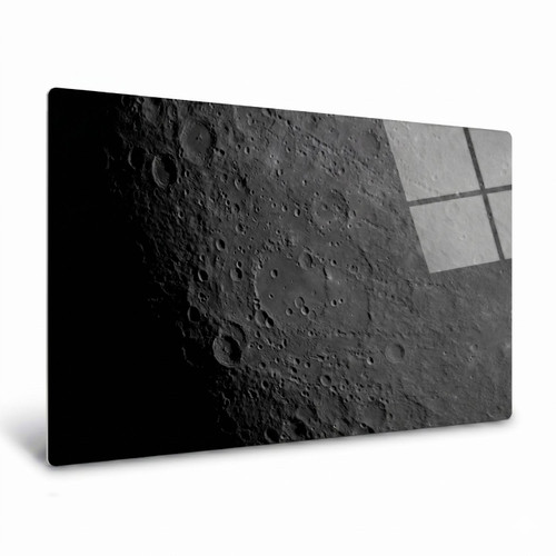 LumaPixx, Artemis II "Vavilov Crater Along the Hertzsprung Basin Rim" Metal Photo Print, Stunning Photo Printed on a High Gloss Chromaluxe Metal Photo Panel. Choose Your Size